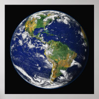 EARTH from Space Custom Wall Art Mattester Poster