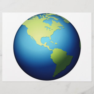 Earth Globe Americas - Emoji Flyer