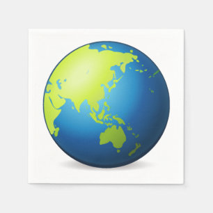 Earth Globe Asia - Emoji Serviette