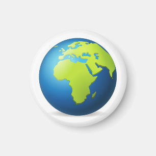 Earth Globe Europe Africa - Emoji Magnet