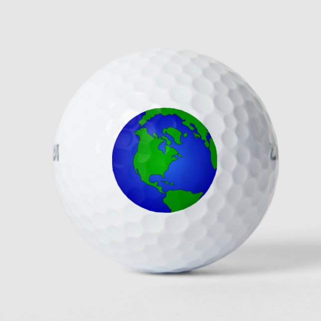 Earth Globe Image Golf Ball (Vorderseite)