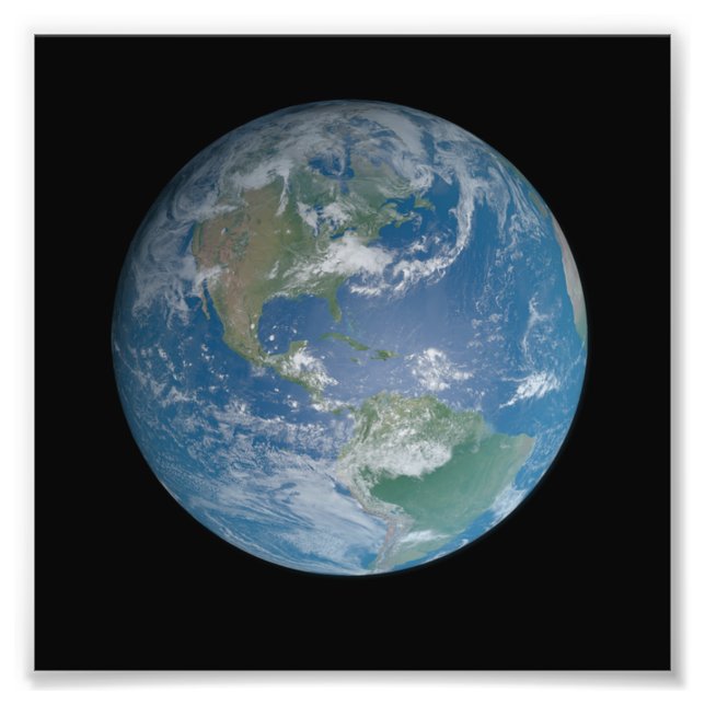Earth globe with photo taken from space fotodruck (Vorne)