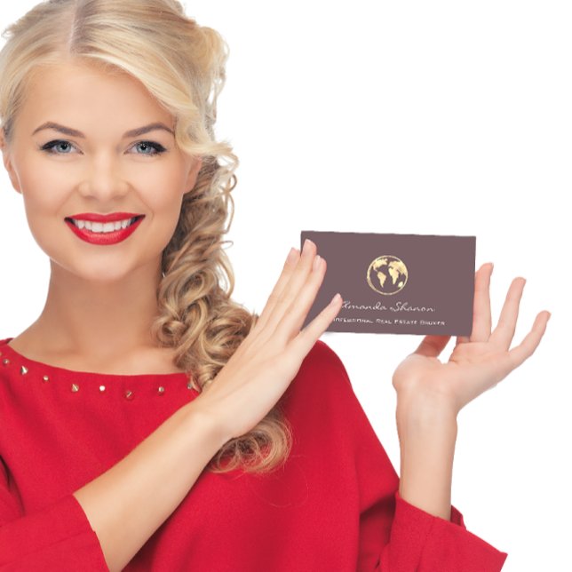 Earth Globe Word Map Reiseagentur QRCode Gold Visitenkarte (Von Creator hochgeladen)