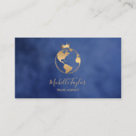 Earth Globe Word Map Reisebüro Agent QR Code Visitenkarte