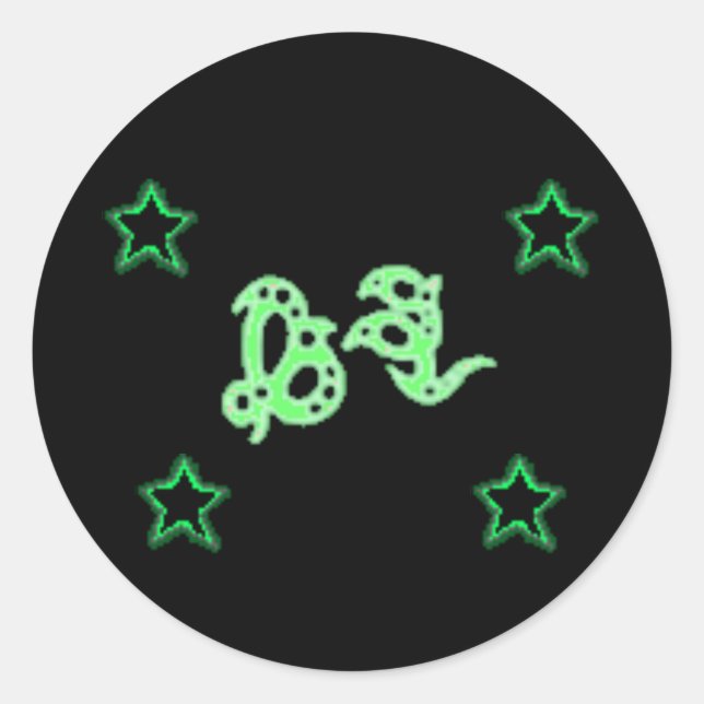 EARTH GODRUNE Stars Runder Aufkleber (Vorderseite)