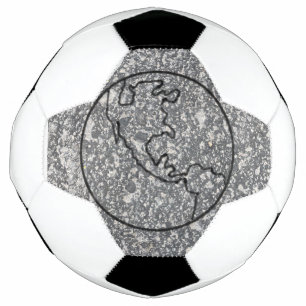 Earth Grey Textured Image Soccer Ball