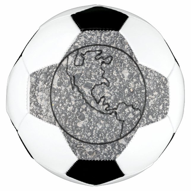 Earth Grey Textured Image Soccer Ball (Vorderseite)