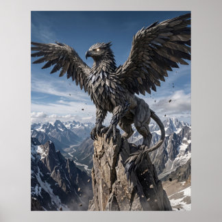 Earth Gryphon Craggy Peaks Print Poster