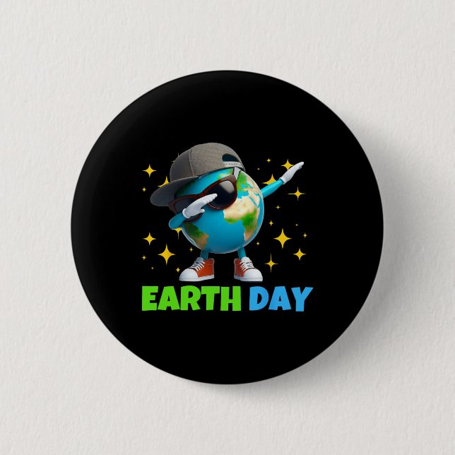 Earth Happy Day Funny Earth Day Kinder Kleinkind B Button (Vorderseite)