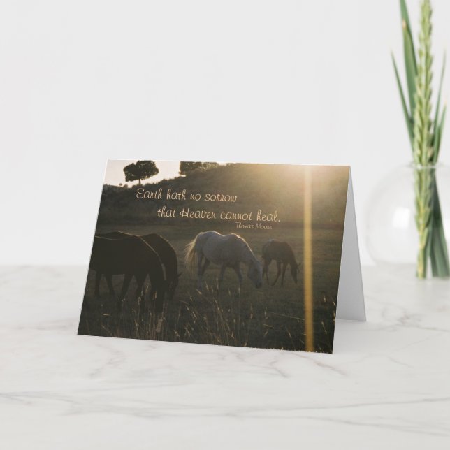 Earth Hath No Sorrow - Sympathy Card Karte (Vorderseite)