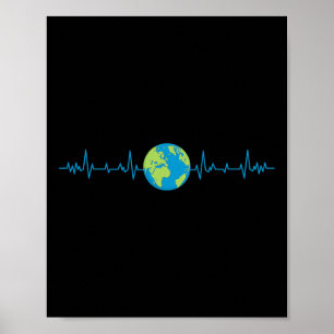 Earth Heartbeat Der Sonnentag der Erde Rette unser Poster