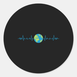 Earth Heartbeat Der Sonnentag der Erde Rette unser Runder Aufkleber