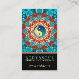 Earth Hearts Mandala Yin Yang Business Cards Visitenkarte