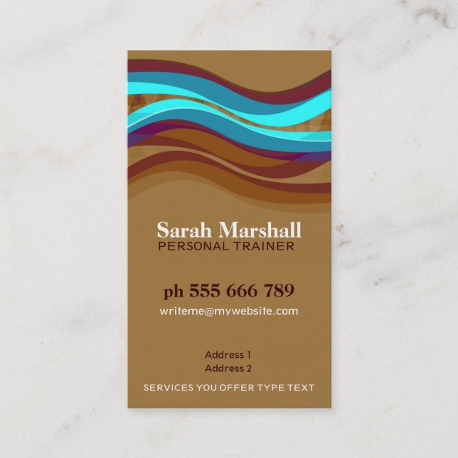 Earth Hill Curves mit Logo-Visitenkarte Visitenkarte (Vorderseite)