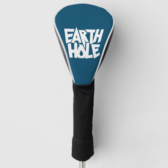 Earth Hole Golf Head Abdeckung Blau Headcover (Vorderseite)