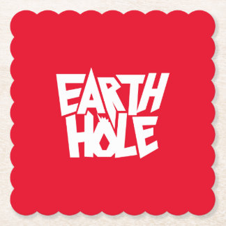 Earth Hole Paper Untersetzer Red
