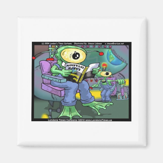 Earth Invasion 4 Dummies Funny Gifts T-Shirts & Ta Magnet (Vorne)