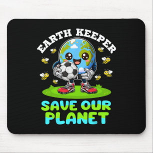 Earth Keeper Rette unser Planet-Earth-Day-Fußballz Mousepad