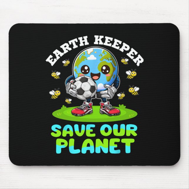 Earth Keeper Rette unser Planet-Earth-Day-Fußballz Mousepad (Vorne)