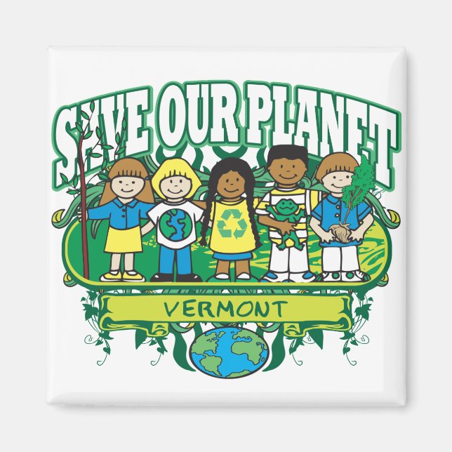 Earth Kids Vermont Magnet (Vorne)
