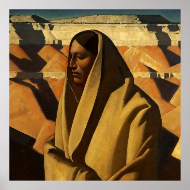 "Earth Knower" Western Art von Maynard Dixon Poster (Vorne)