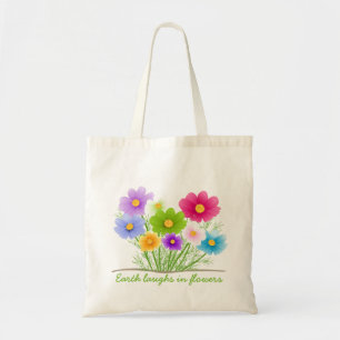 Earth lacht in Blume Naturhaushalt Tote Tasche