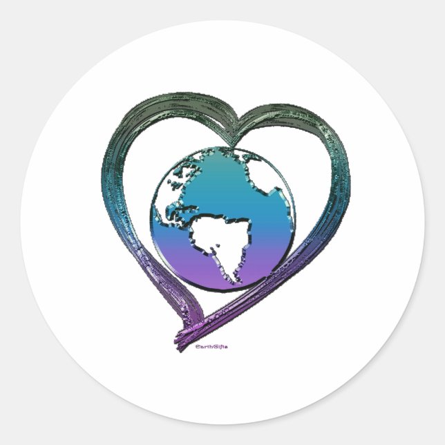 EARTH LOVER Series Runder Aufkleber (Vorderseite)