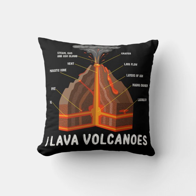 Earth Magma Lava Vulkan Geology Gift Kissen (Vorderseite)
