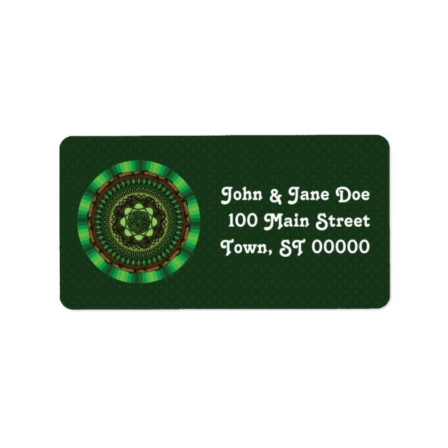 Earth Mandala Address Label Adressaufkleber (Vorne)