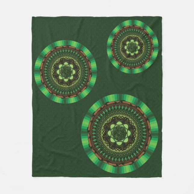 Earth Mandala Fleece Blanket (Vorderseite)