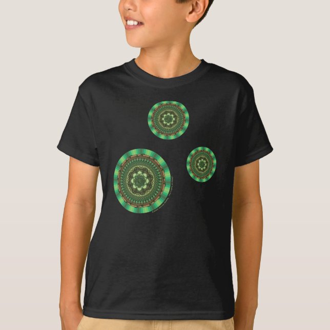 Earth Mandala Kid's and Baby Dark Shirt (Vorderseite)