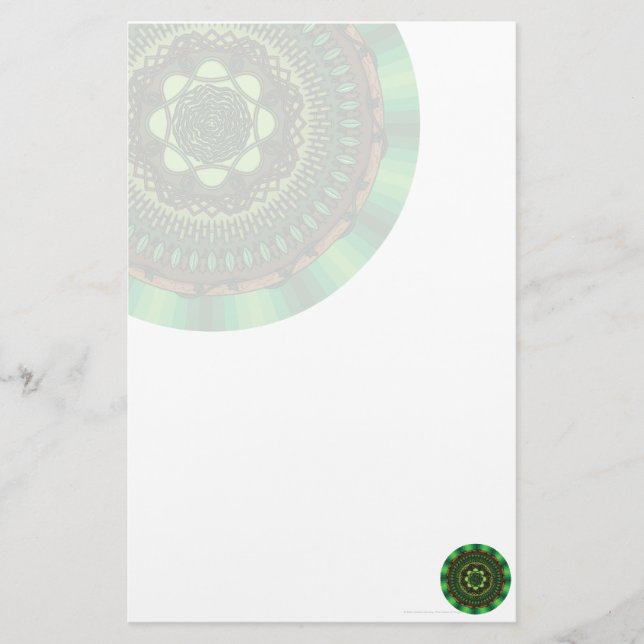 Earth Mandala Stationery Briefpapier (Vorderseite)
