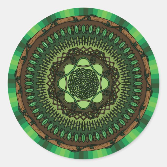 Earth Mandala Sticker (Vorderseite)