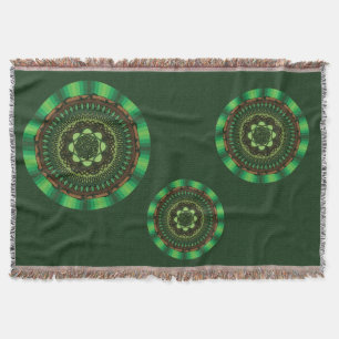 Earth Mandala Throw Blanket Decke