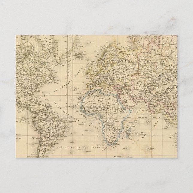 Earth Mercator proj Postkarte (Vorderseite)