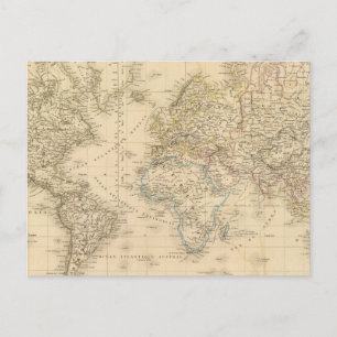 Earth Mercator proj Postkarte