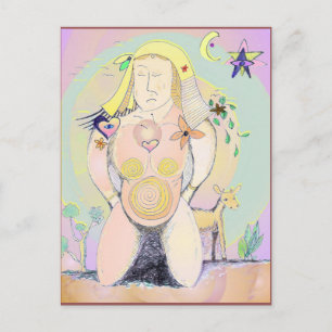 Earth Mother Art Postcard Postkarte