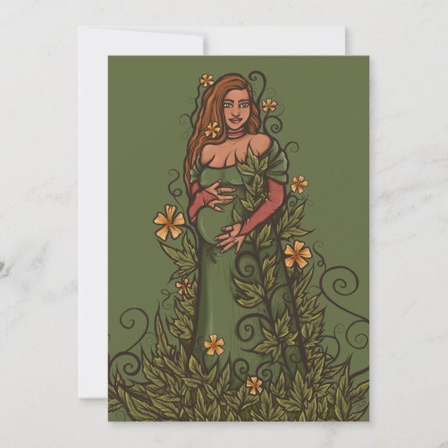 Earth Mother Goddess Druid Einladung (Vorderseite)