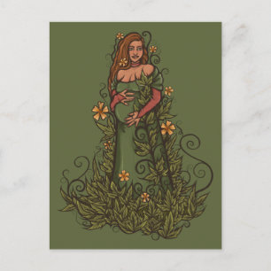 Earth Mother Goddess Druid Postkarte
