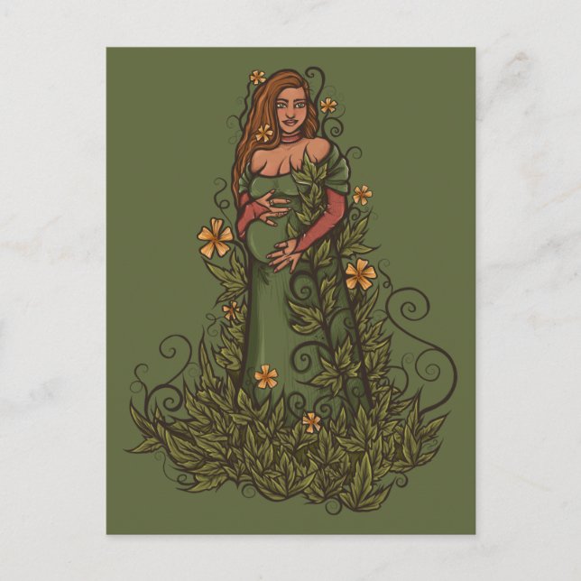 Earth Mother Goddess Druid Postkarte (Vorderseite)
