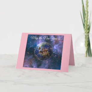 Earth New Year Feiertagskarte