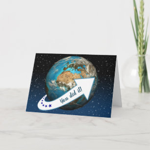 Earth Orbit Birthday Karte
