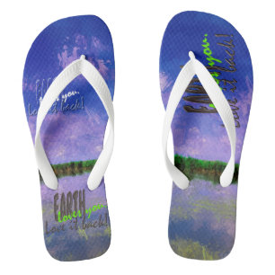 Earth Our Zuhause Blue Summer Sky Sky and Water Flip Flops