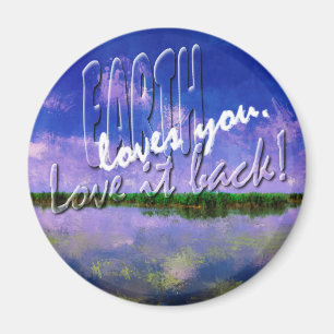 Earth Our Zuhause Blue Summer Sky Sky and Water Magnet