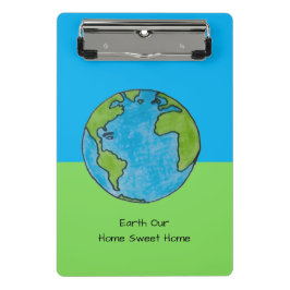 Earth Our Zuhause Sweet Zuhause Mini Klemmbrett