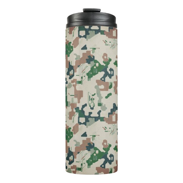 Earth Pixel Woodland  Thermosbecher (Vorderseite)