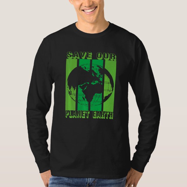 Earth Planet Safe Globe Vegan Vegetarian Mother Be T-Shirt (Vorderseite)