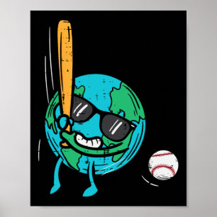 Earth Playing Sell Earth Day Sports Player Men Boy Poster