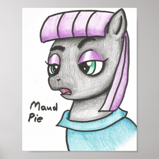 Earth Pony Maud Pie - Pinkie Pie's Schwester Poster (Vorne)