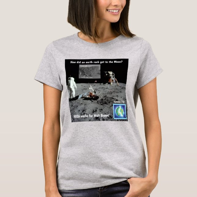 Earth Rock on Moon T-shirt for women (Vorderseite)